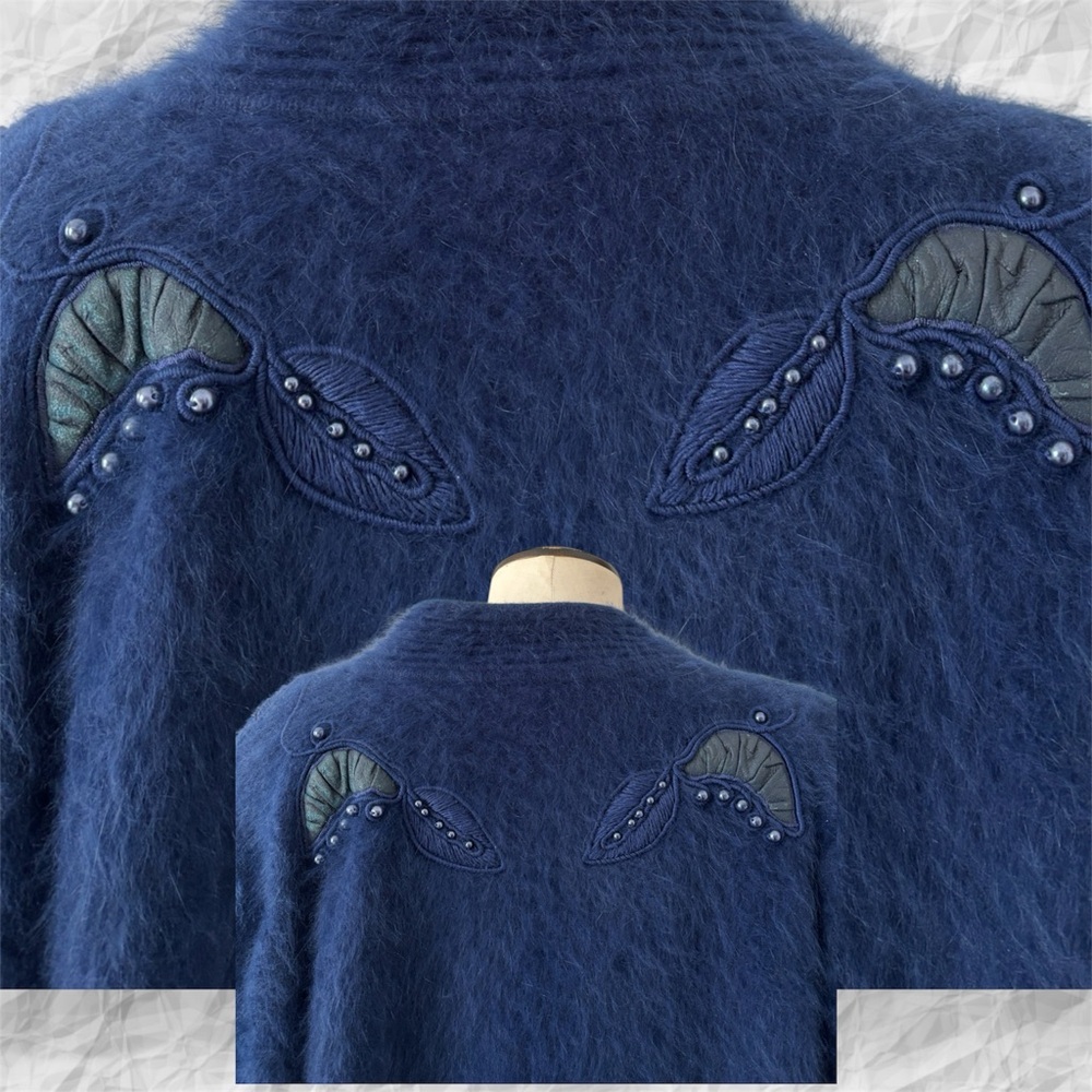 Vintage chunky fluffy angora vest - Picture 4 of 10